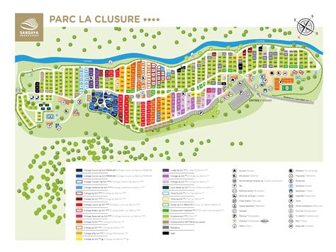 Camping Parc La Clusure plattegrond